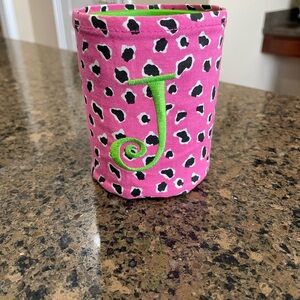 Pink and Green Insulated Coozie